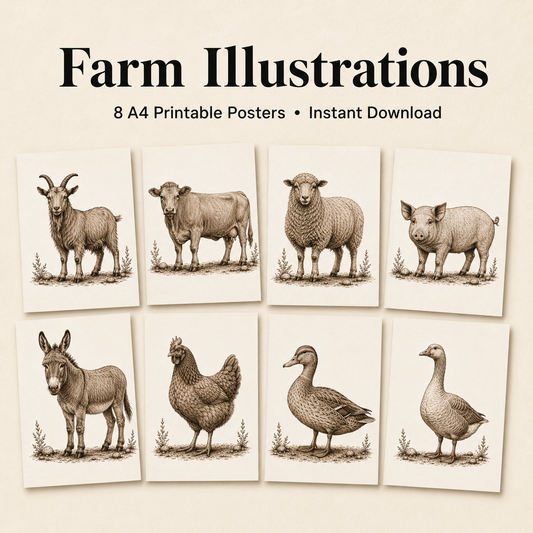 Farm Animals Illustrations
